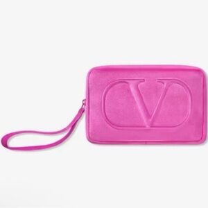 Valentino Fuchsia cosmetic Pouch